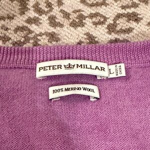 Peter Millar Purple V-Neck Sweater